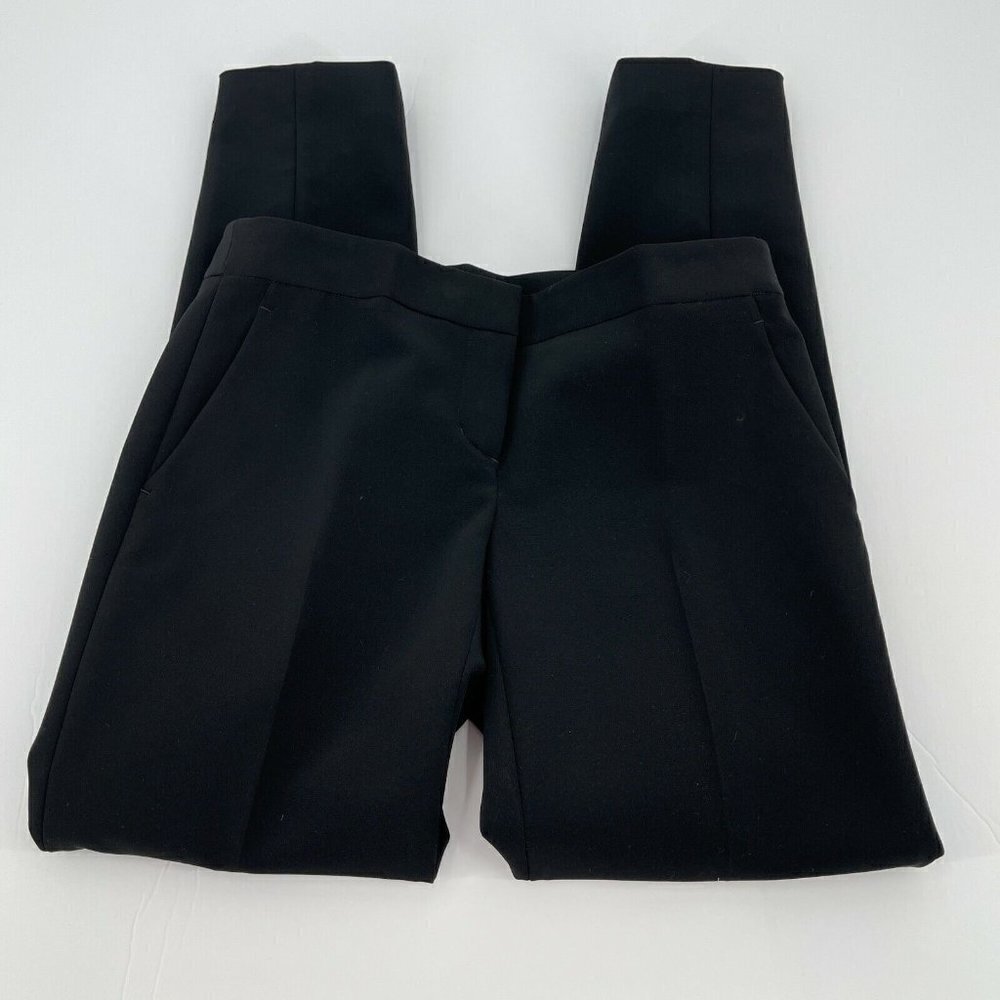 DKNY Womens Pants 2 Black Business Casual Classic Pockets Straight Trousers Knit - Picture 4 of 12